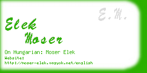 elek moser business card